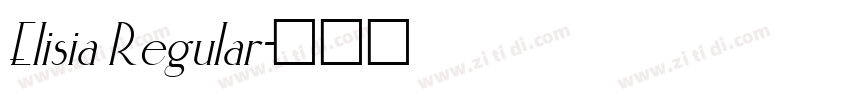 Elisia Regular字体转换 Elisia Regular字体转换